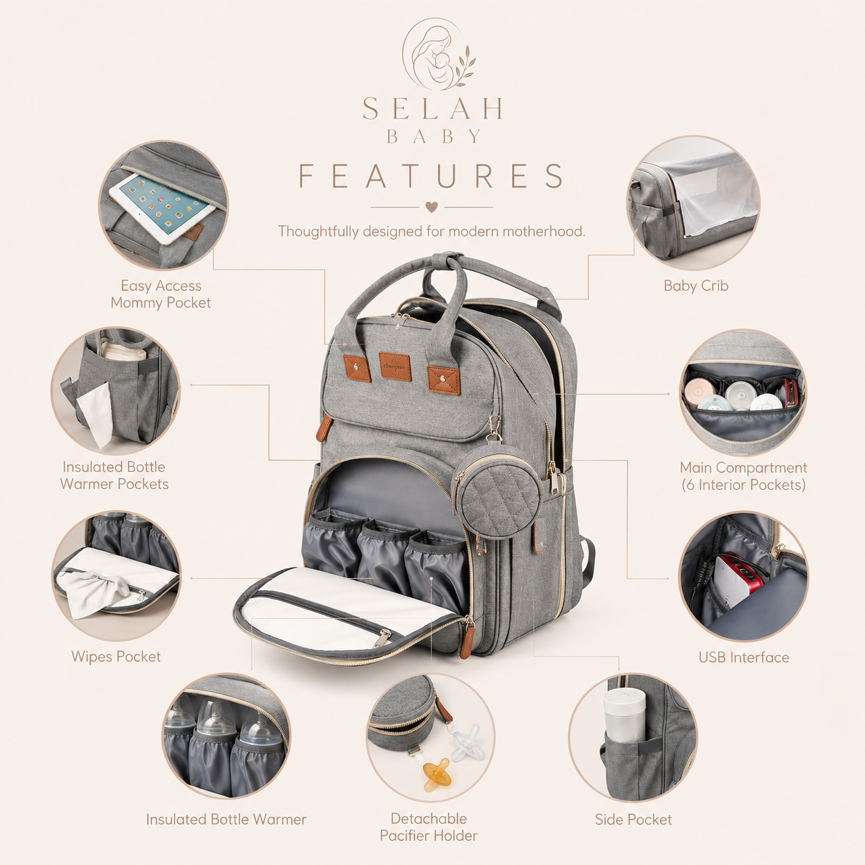 Selah Baby Fold-Out Changing Bag
