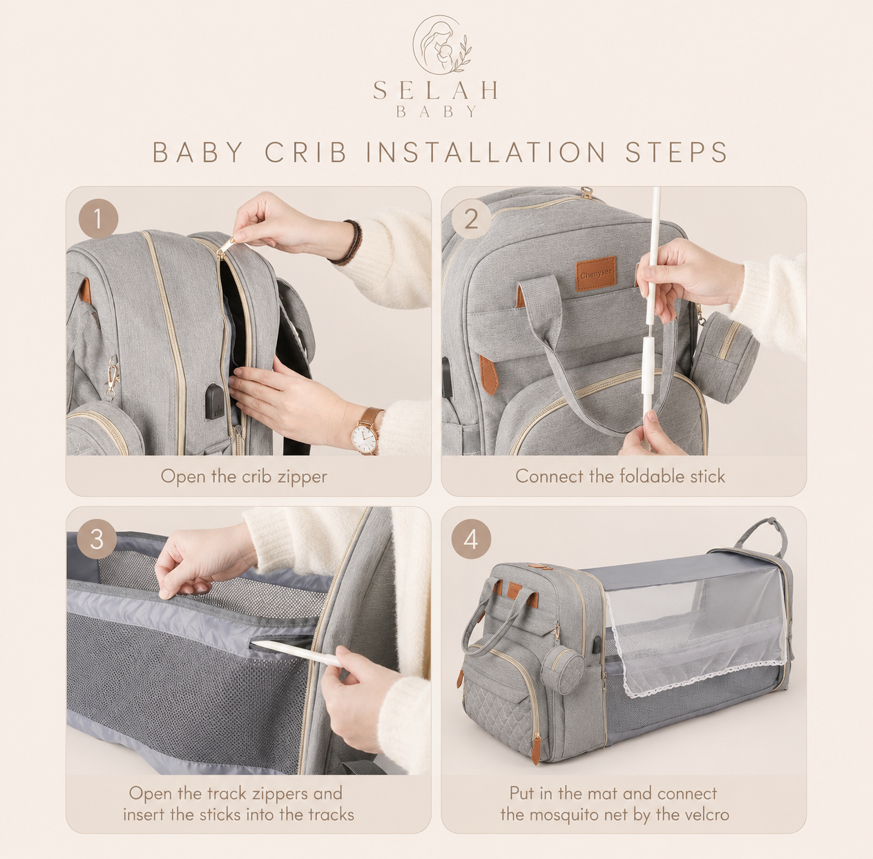 Selah Baby Fold-Out Changing Bag